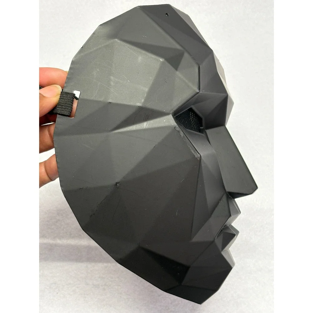 Squid Game Front Man Mask Black Geometric Cosplay Halloween Costume Accessory
